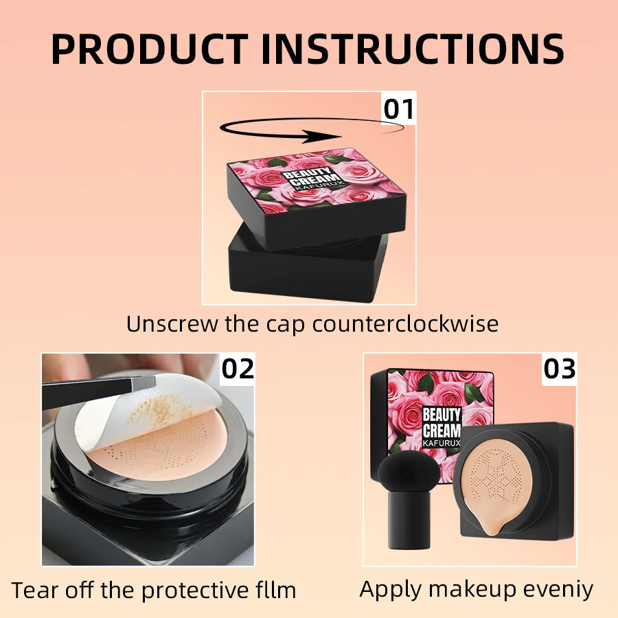 KAFURUX Mushroom Air Cushion CC Cream Foundation – 5 Shades