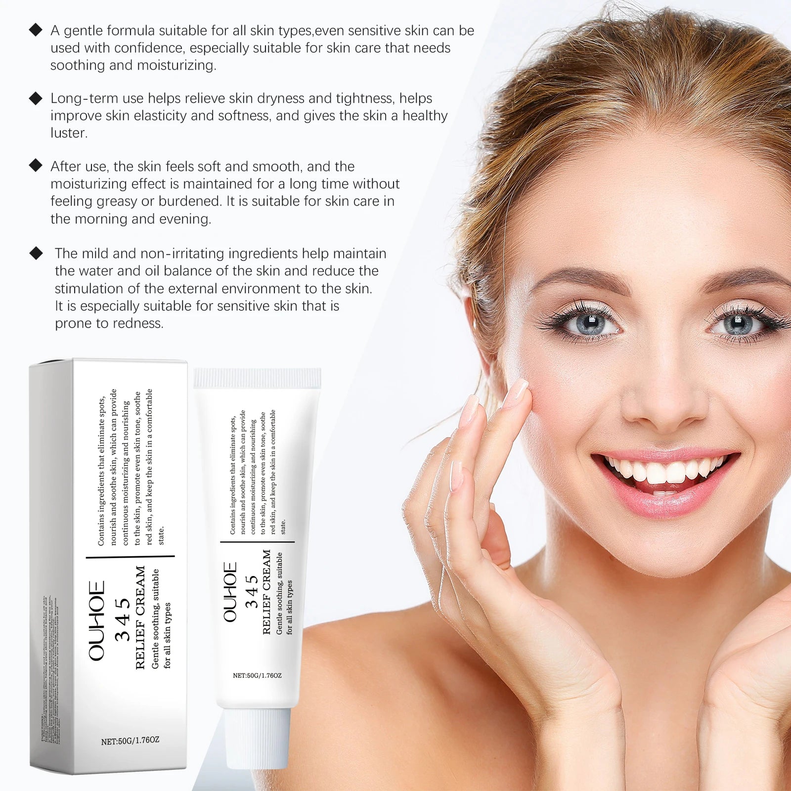 345 Relief Cream – Hydrating, Brightening & Soothing Face Cream Face Moisturizer Cream Oasis Select