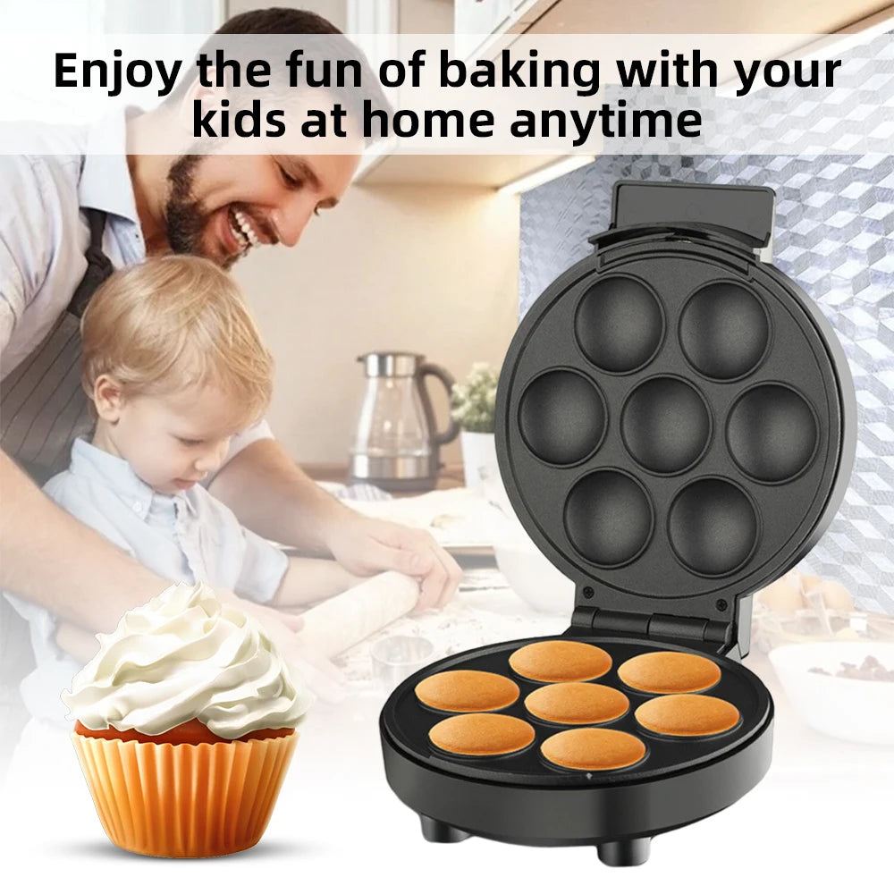 URGGU 1000W Mini Cupcake Maker – Non-Stick Cake Pop Machine