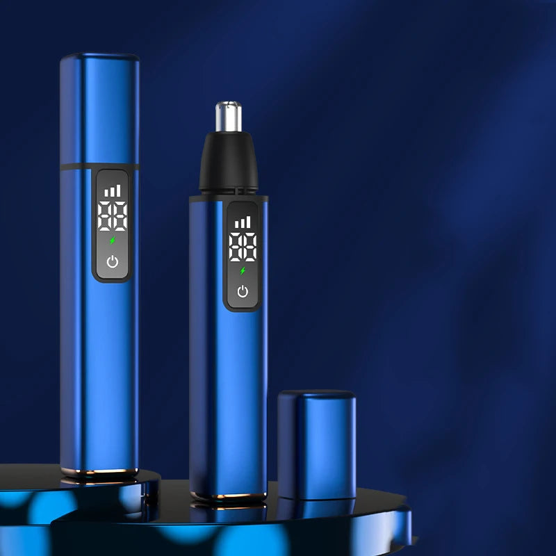 Rechargeable Nose & Facial Hair Trimmer – IPX7, USB, LED
