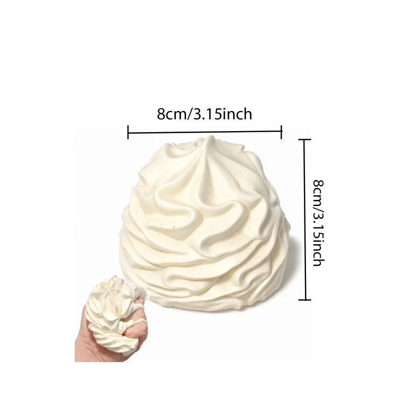 Cream Swirl Squeeze Toy Anti Deform Stress Relief Fidget Gadget Soft Hand Play Ornament For Leisure Relax Cute Desktop Decor Oasis Select