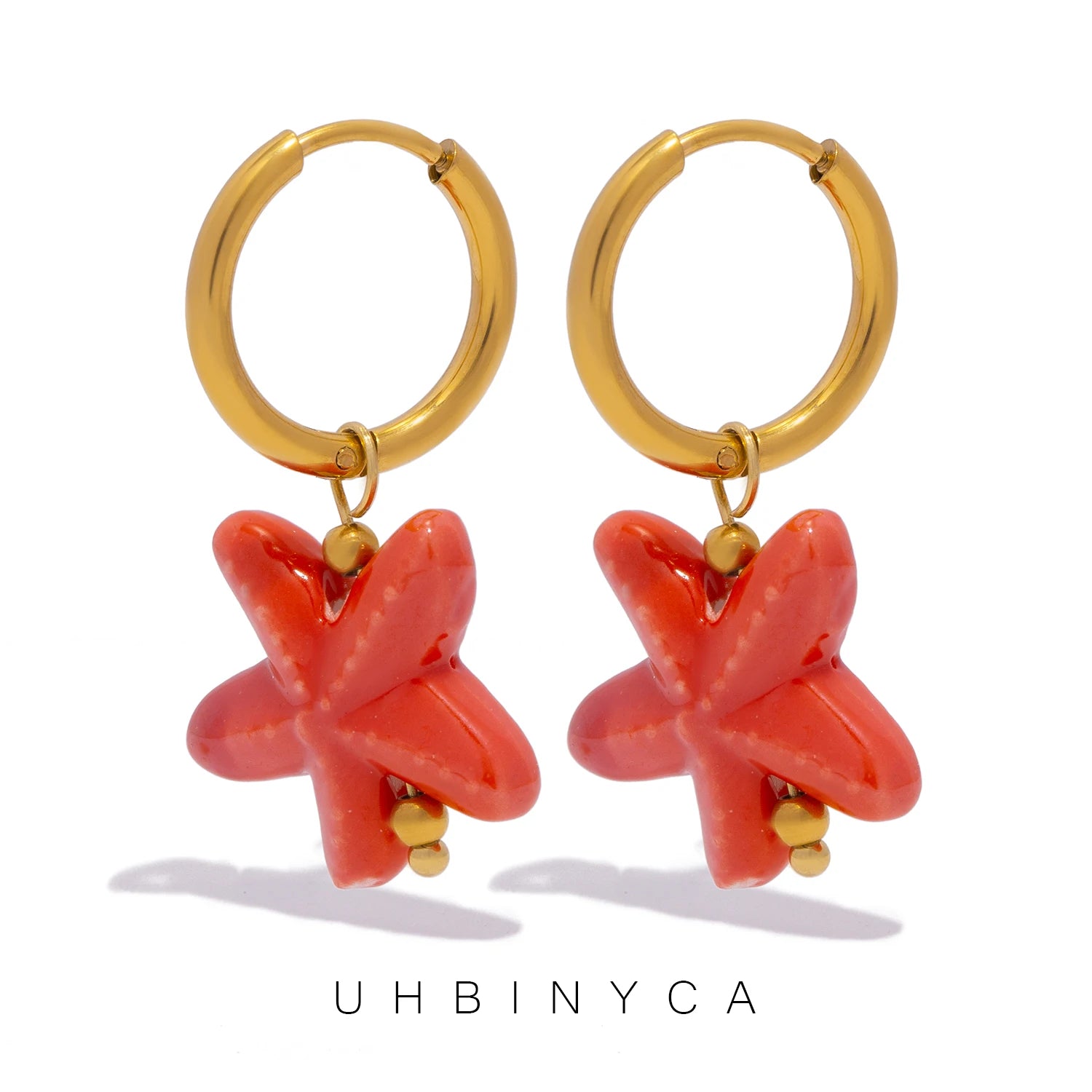 UHBINYCA Ceramic Dopamine Earrings for Women, Colorful Vibrant Pendant Youthful Hypoallergenic Stainless Steel Jewelry Gift Oasis Select