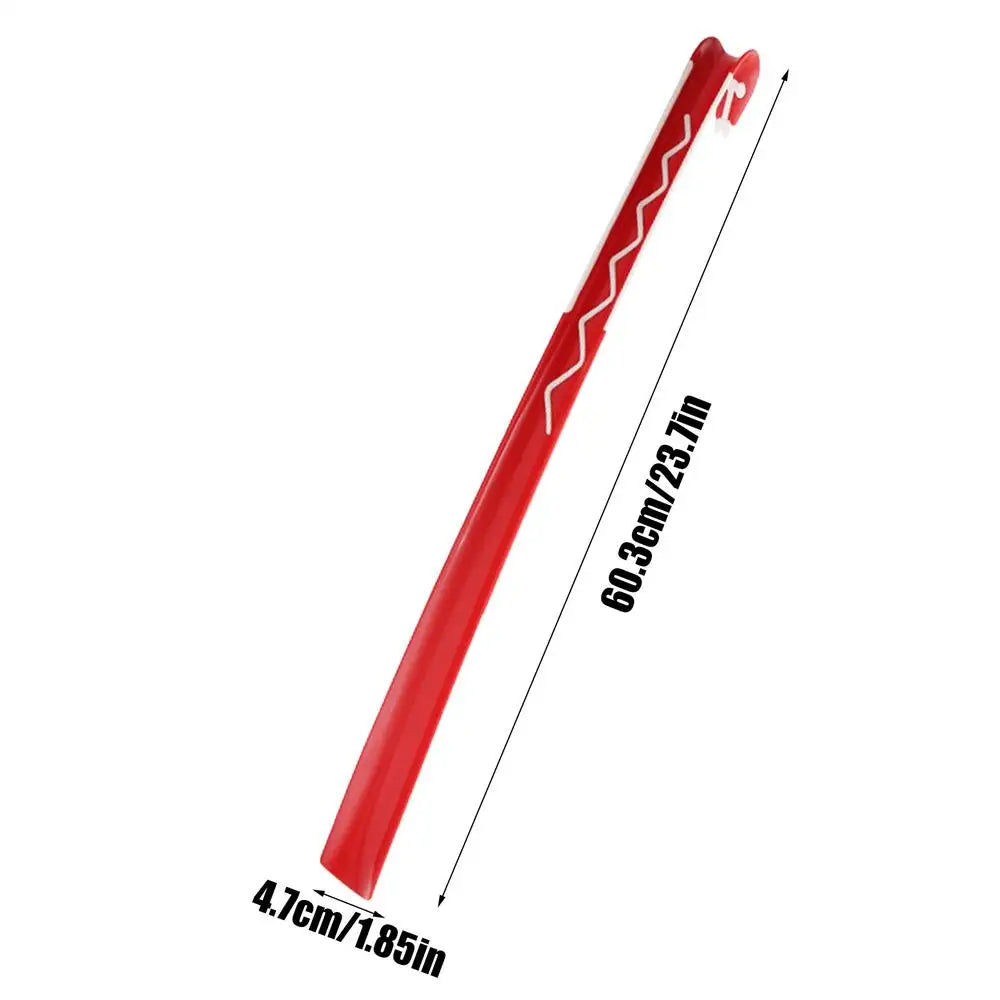 Long Handle Shoe Horn Long Shoe Lifter for Boot Extra Long Shoe Horns for Boots Ergonomic Shoe Helper for Seniors Men Women Oasis Select Red