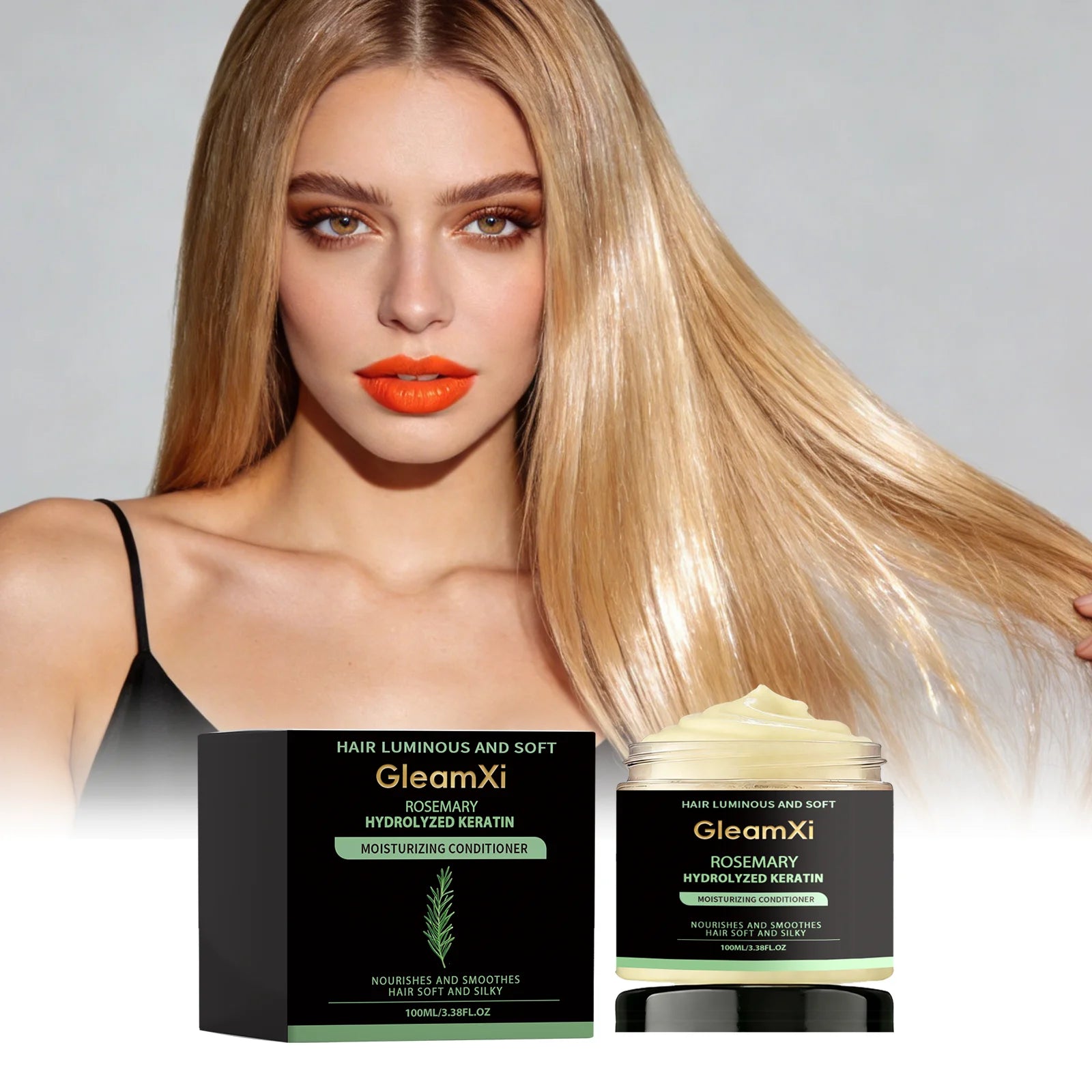 Rosemary Hair Conditioner Smooth Hair Improve Dryness Repair Damaged Frizzy Hair Reduce Hair Splitting Strengthen Hair Care Oasis Select