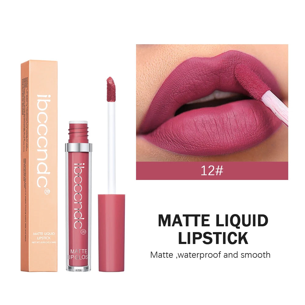 ibcccndc 12-Color Matte Velvet Liquid Lipstick | 12Hr Wear Matte Liquid Lipstick Oasis Select 12