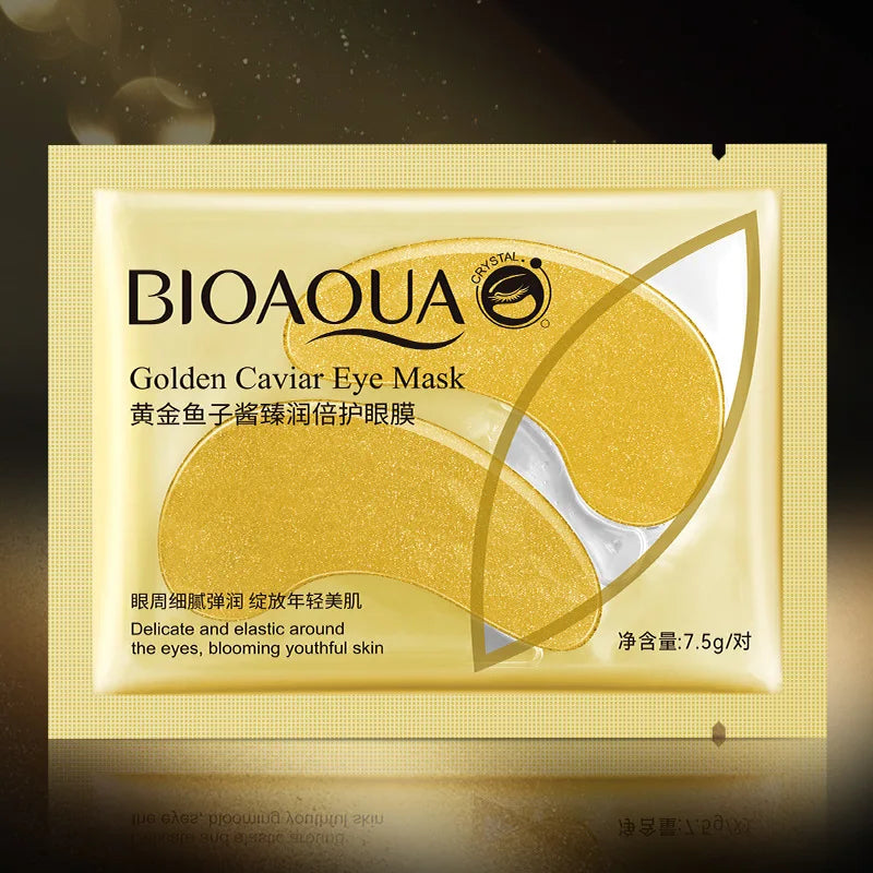 BIOAQUA Golden Caviar Eye Mask – 10 Pairs Hydrating Patches Under Eye Patches Oasis Select