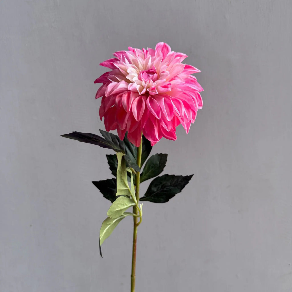 Lifelike artificial dahlia flower with 1 heads long branch silk flower for home wedding decor birthday party bedroom Decoration Oasis Select Red