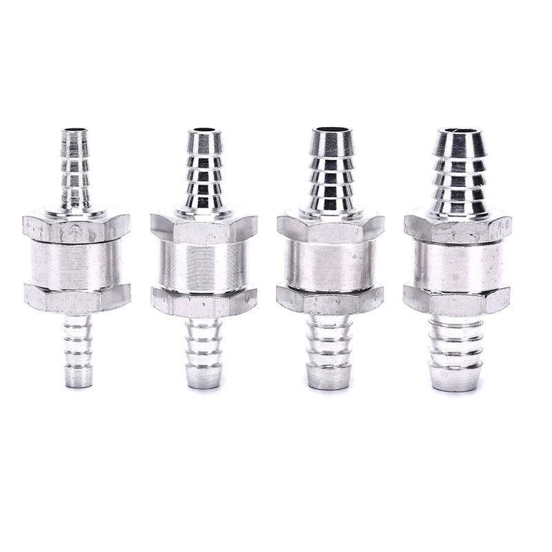 One Way 6/8/10/12mm 4 Size Aluminium Alloy Fuel Non Return Check Valve One Way Fit Carburettor Oasis Select