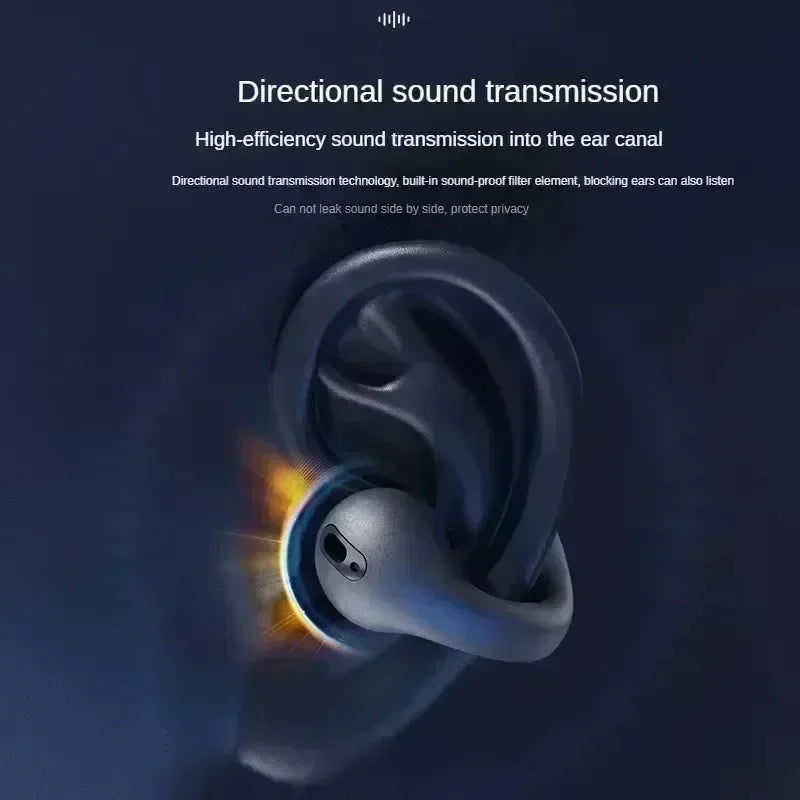 T75 Fone Bluetooth Headset 5.3 Wireless Bone Conduction Headphones Clip Ear Music Noise Canceling HD Call Sports Gaming Earphone Oasis Select