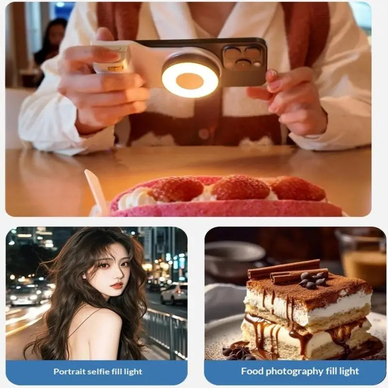 1pc Magnetic Phone Grip with Bluetooth Remote Shutter for Photography Zoom Handheld Stabilizer for Phone Oasis Select