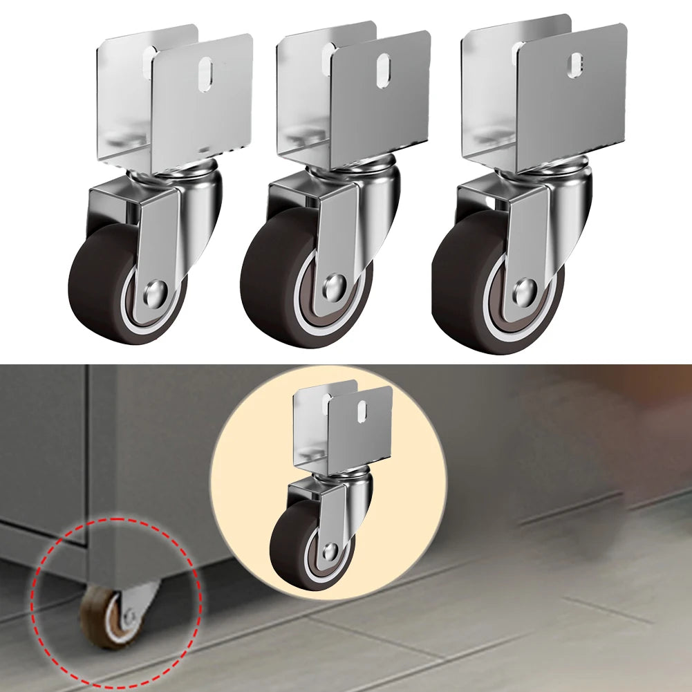 TPE Rubber Caster Wheels Smooth Rolling Solution for Kitchen Cabinets Coffee Tables and More Indoor Applications Oasis Select