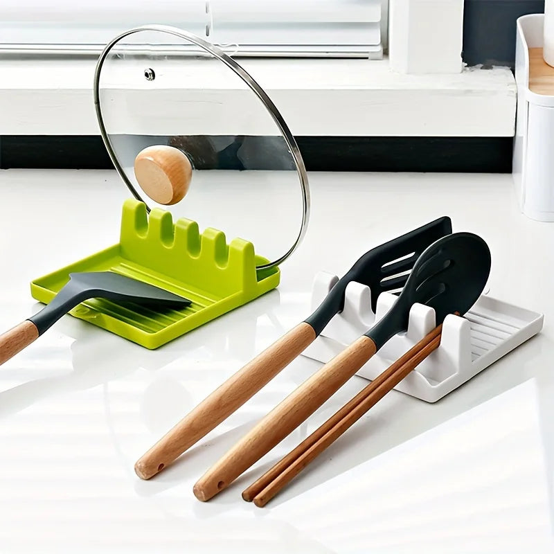 Silicone Utensil Holder, Cutlery Holder, Spoon Storage Rack, Suitable for Spatula, Long-handled Spoon, Fork, Put Pot Lid Oasis Select