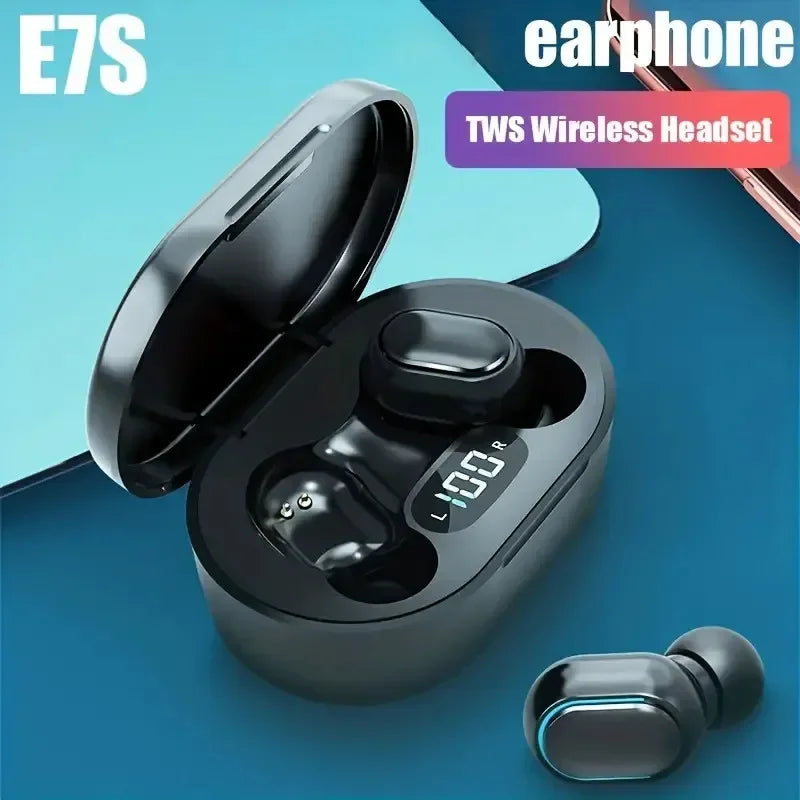 E7S TWS Wireless Headphones Bluetooth Earphone Control Sport Headset Waterproof Microphone Music Earphone Work On All Smartphone Oasis Select