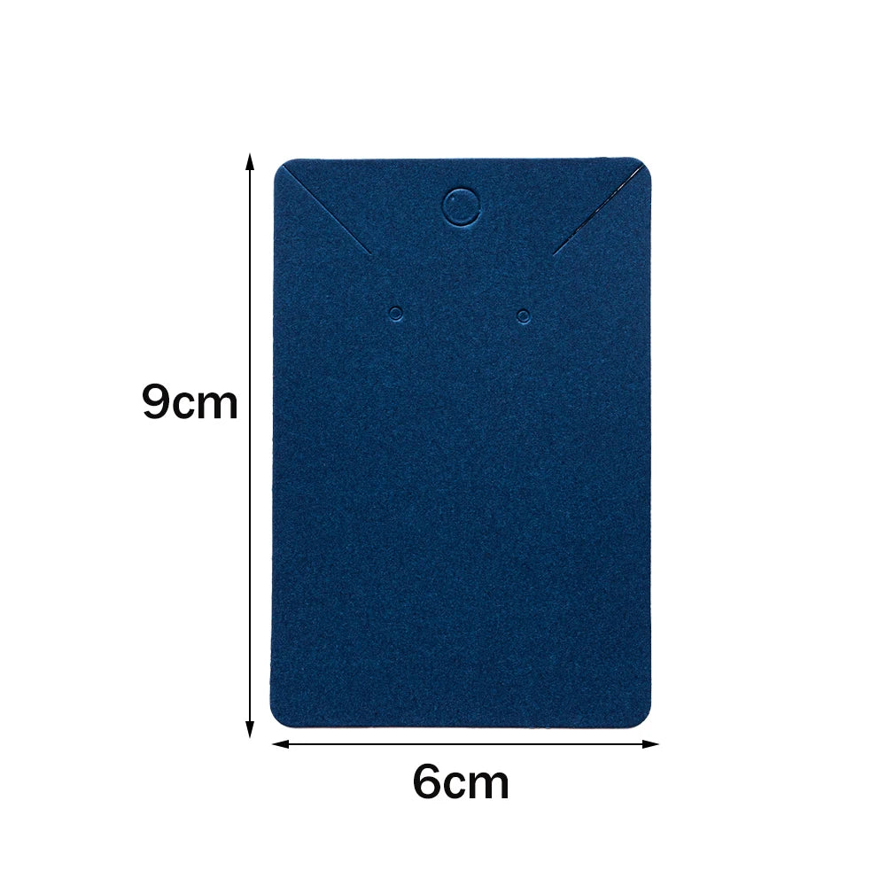 50pcs 6x9cm Kraft Earring Cards Necklace Display Cards Paper Ear Studs for Selling Hanging Earring Necklace DIY Crafts Retail Oasis Select Royal Blue