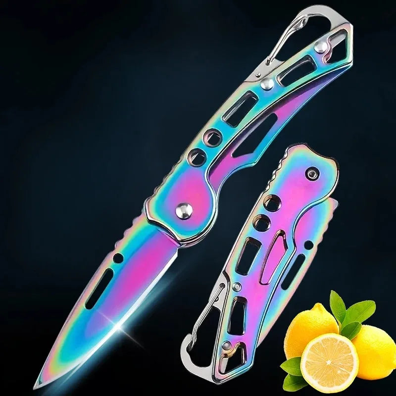 3/6pcs Folding Pocket Knife Stainless Steel Survival Hunting Camping Fishing Portable Fruit Knife Carrying Key Outdoor Tools Oasis Select