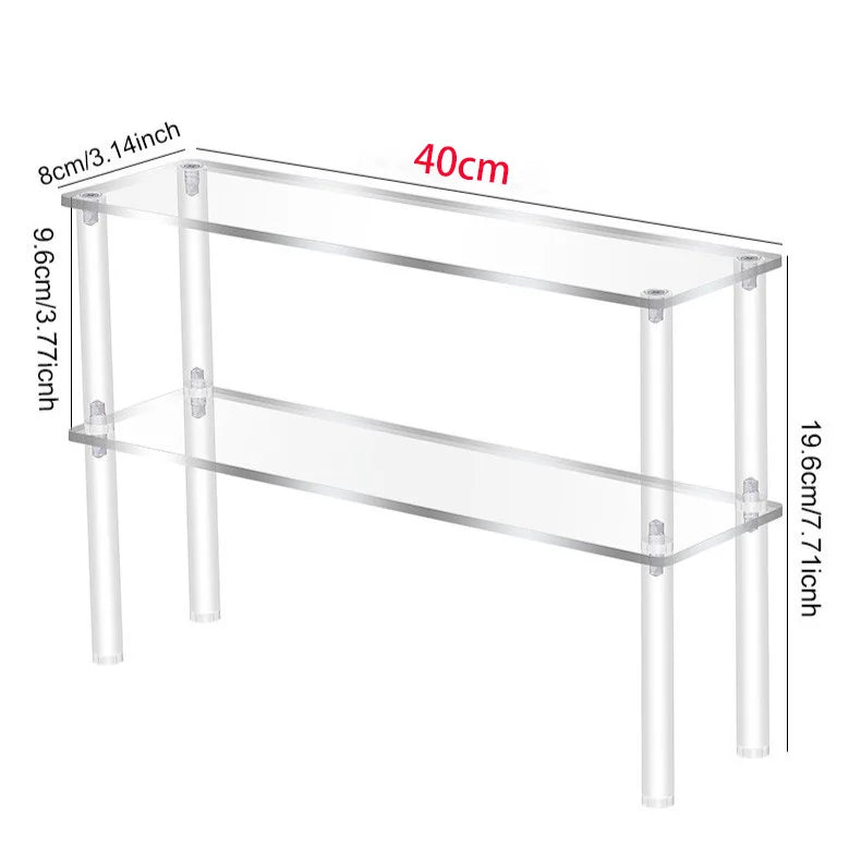 Acrylic Multi-Layer Cosmetics & Perfume Display Shelf Rack