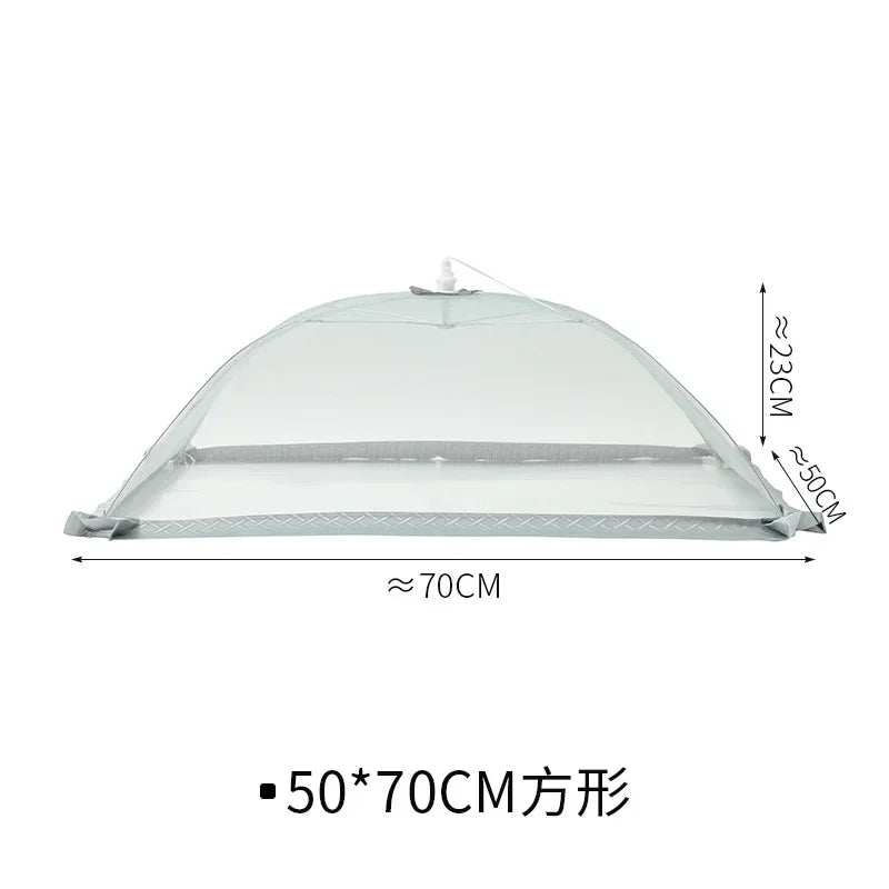 New Folding Home Food Cover Summer Fly-proof Insect-proof Vegetable Dust Table Cover Large Rectangular Food Cover Oasis Select 50x70cm