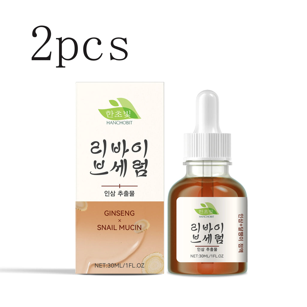 Ginseng & Snail Mucin Essence: Hydrating, Moisturizing, Nourishing & Gentle Skin Care Essence for Radiant, Smooth Skin Oasis Select 30mlx2pcs