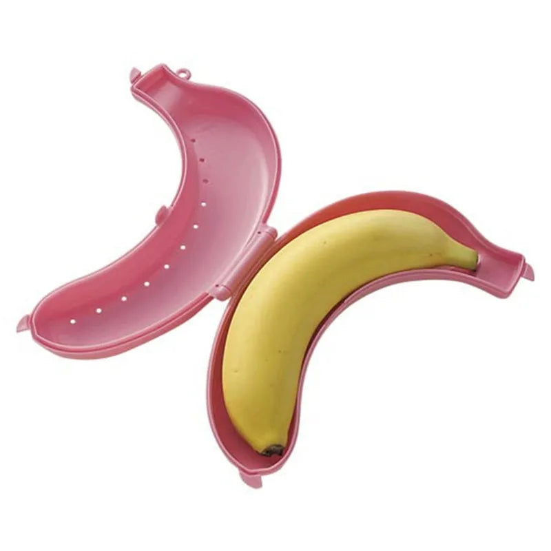 Banana Shaped Storage Box Portable Fruit Protector for School Lunch Outdoor Picnic and Daily Banana Protection Oasis Select