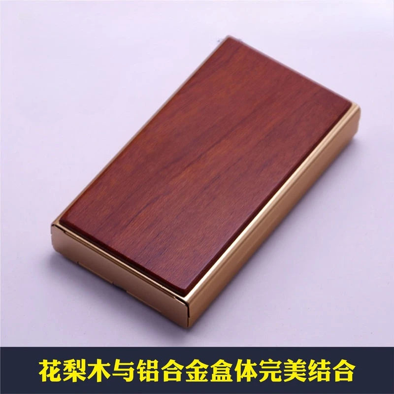 A high-end metal rosewood cigarette box with a 25-tube sliding lid design and a beautiful appearance Oasis Select