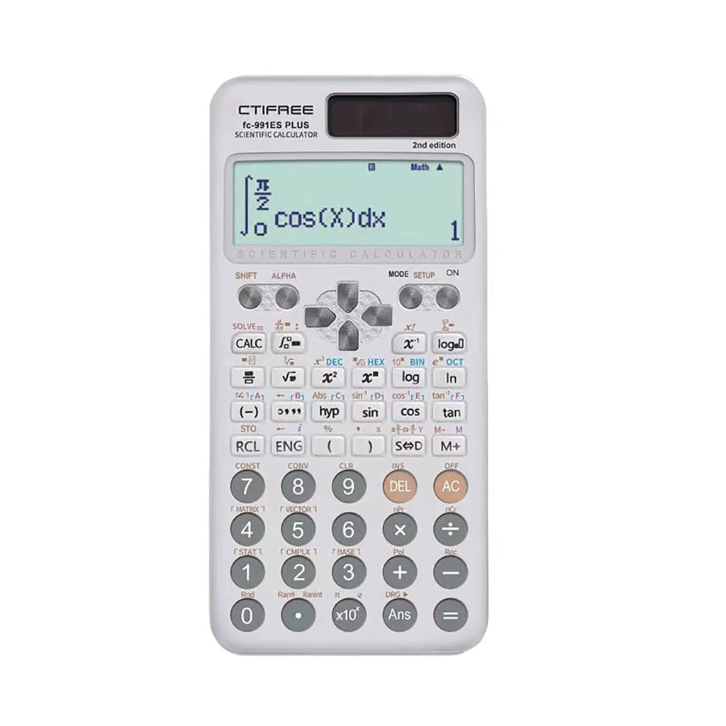 Scientific Calculators Math Calculator with 417 Function 10+2 Digits Display Dual Power Supply Ideal for Teachers College Oasis Select WHITE