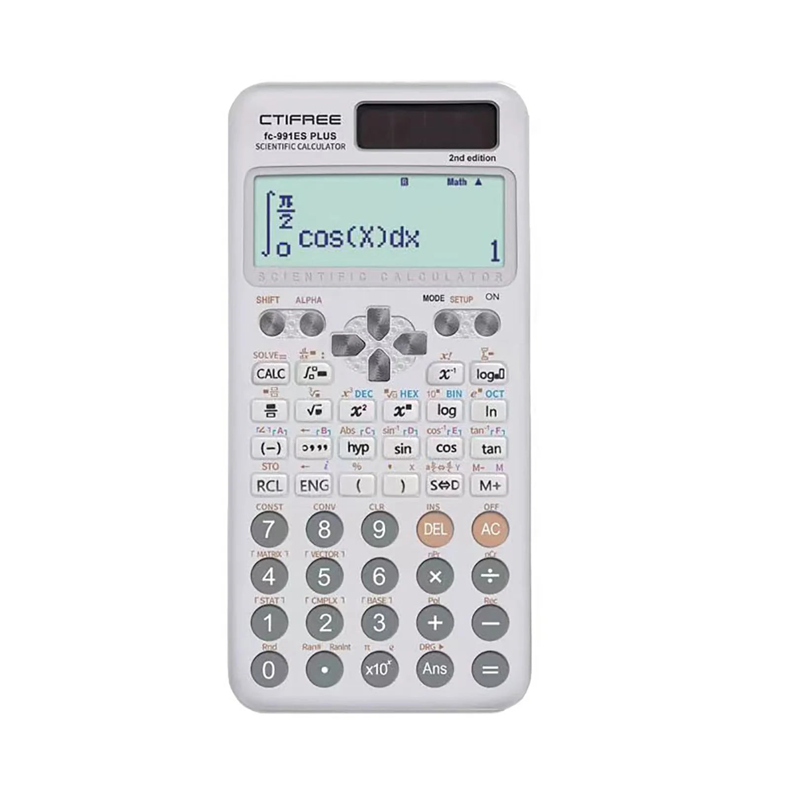 Scientific Calculators Math Calculator with 417 Function 10+2 Digits Display Dual Power Supply Ideal for Teachers College Oasis Select WHITE