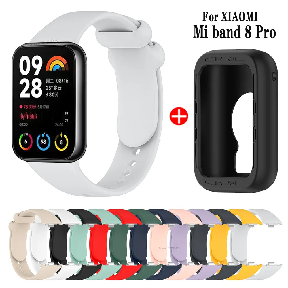 Silicone Strap & Case for Xiaomi Mi Band 8 Pro – Sports Band Smartwatch Strap & Case Oasis Select