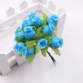 12-Head Silk Rose Artificial Bouquet | DIY Floral Decor