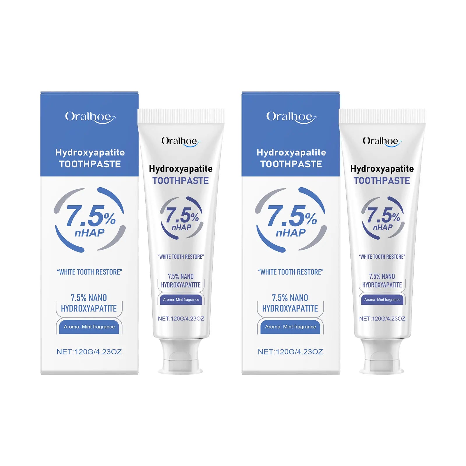 Oralhoe Hydroxyapatite Whitening Toothpaste – Stain Removal Whitening Toothpaste Oasis Select 240g boxed