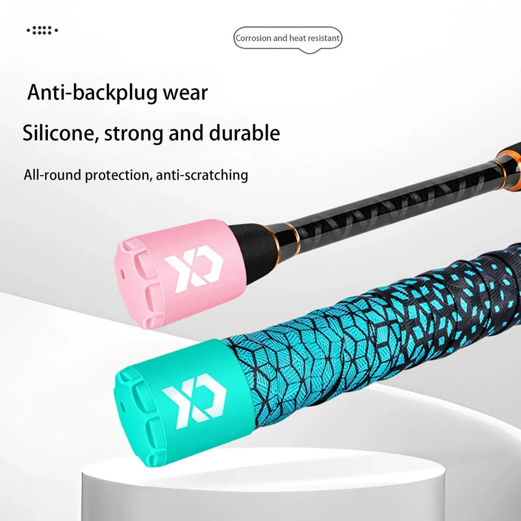 New Rod Back Block Silicone Protective Cover Fishing Rod Handle Protective Case Cover Block Non-slip Fishing Tackle Accessories Oasis Select