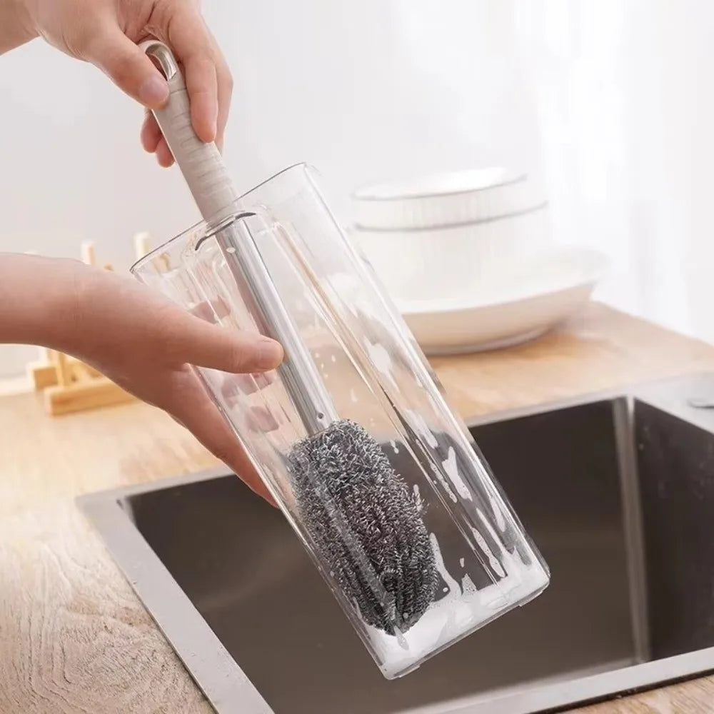 New Portable Steel Wool Cleaning Brush No Shedding Durable Toilet Brushss Multi-functional Cleaning Tool Oasis Select
