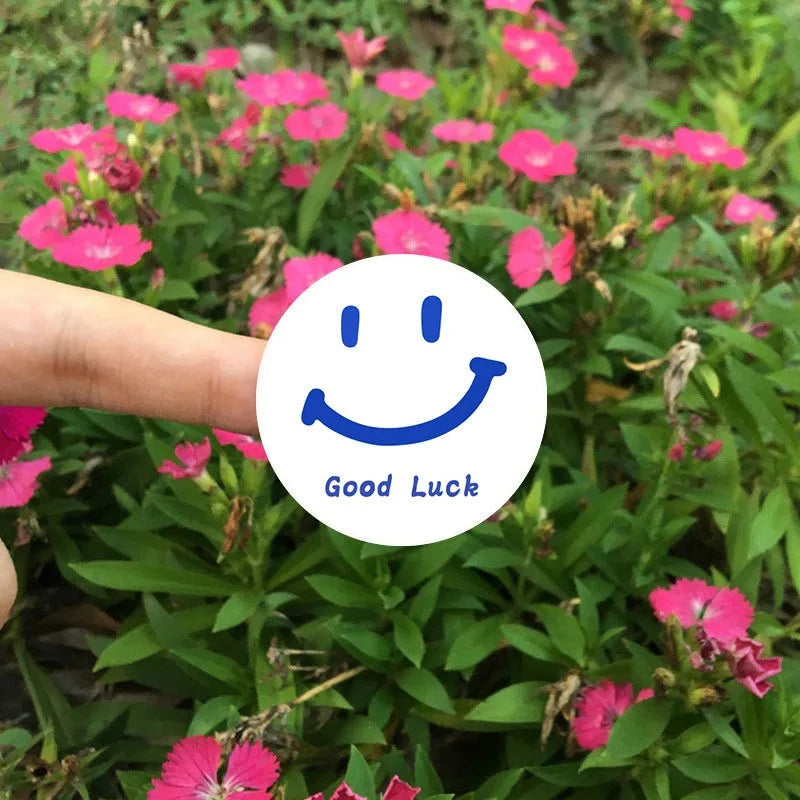 500pcs smile stickers, 1 inch cute cartoon stickers, Valentine's Day sealed stickers, holiday gifts, award charts, wedding Oasis Select