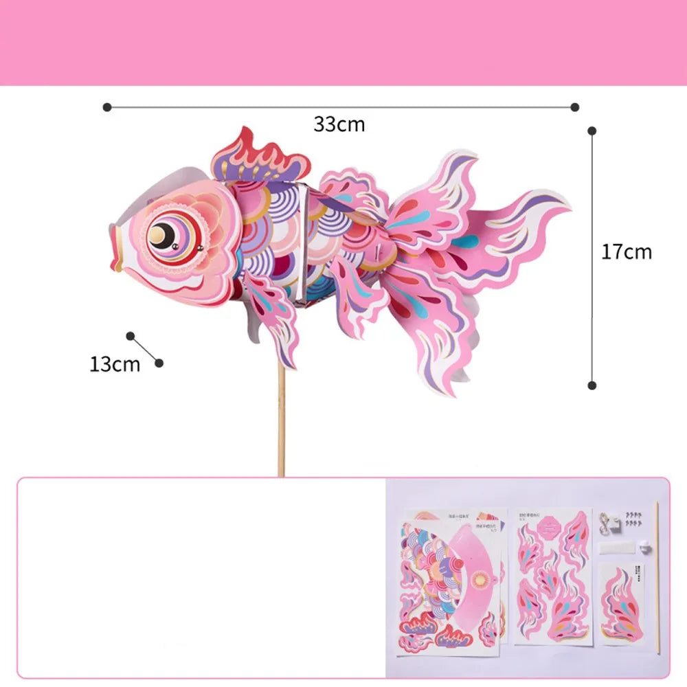 DIY Goldfish Koi Carp Paper Lantern LED Light – Hanfu Decor