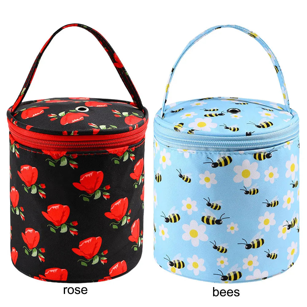 Rose Pattern Oxford Yarn Storage Tote Bag for Knitting & Crochet Yarn Storage Bag Oasis Select