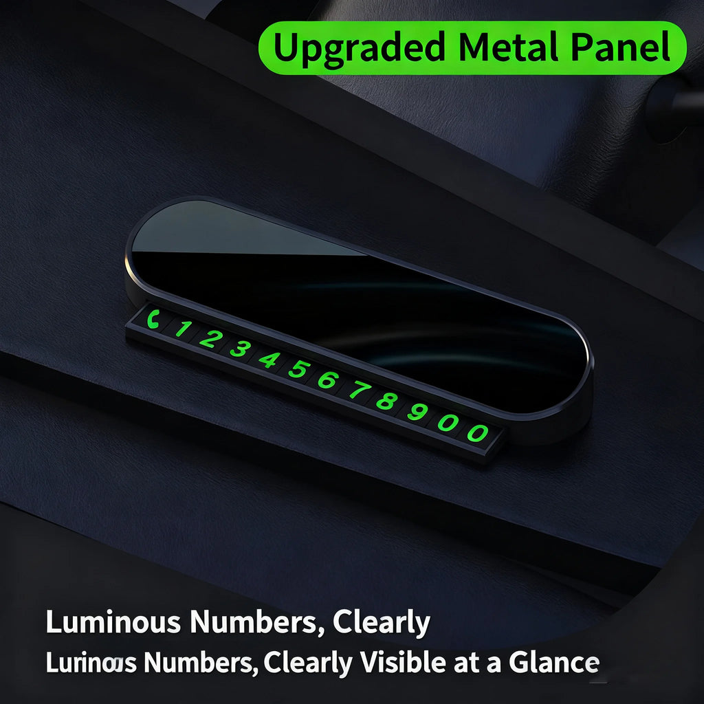 Magnetic Temporary Parking Card – Hidden Phone Number Display