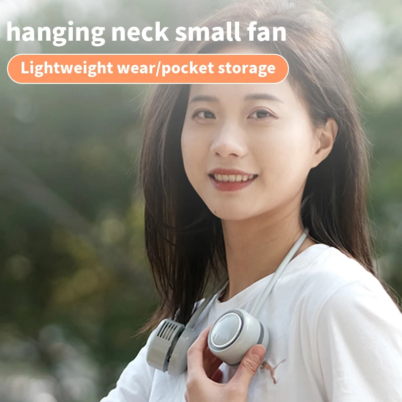 Portable Bladeless Neck Fan – USB Rechargeable, 3-Speed