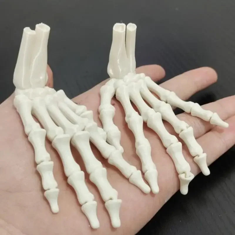 3D Printed Realistic Flexible Joint Skeleton Hand Model Ghost Halloween Party Decoration Home Ornament Oasis Select