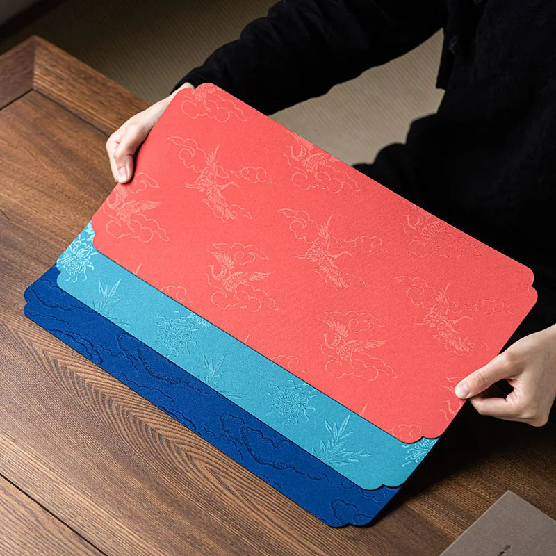 Dry Tea Mat Double-sided Waterproof Tea Flag Tea Towel Tea Table Mat Chinese Zen Style Cloth Mat Teapot Mat Tea Set Oasis Select