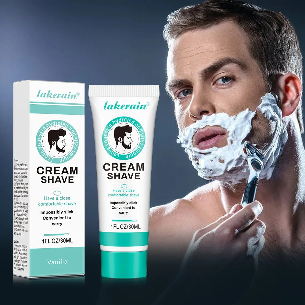 Men's Natural Shaving Cream – Dense Foam & Beard Softener 30g