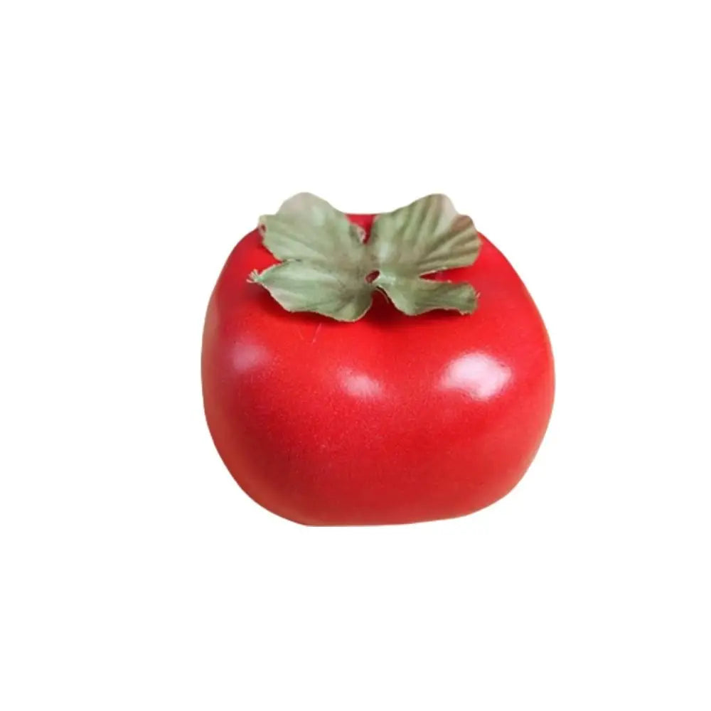 Food Model Mini Artificial Foam Persimmon Handicrafts Realistic Simulation Fruit Funny Vegetable Fake Persimmon Home Decorations Oasis Select Red-L 4XL