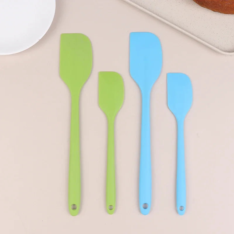2Pcs Silicone Spatula Set Cake Butter Cream Spatula Kitchen Baking Mixing Tool Non Stick Scraper Chocolate Spreader Smoother Oasis Select