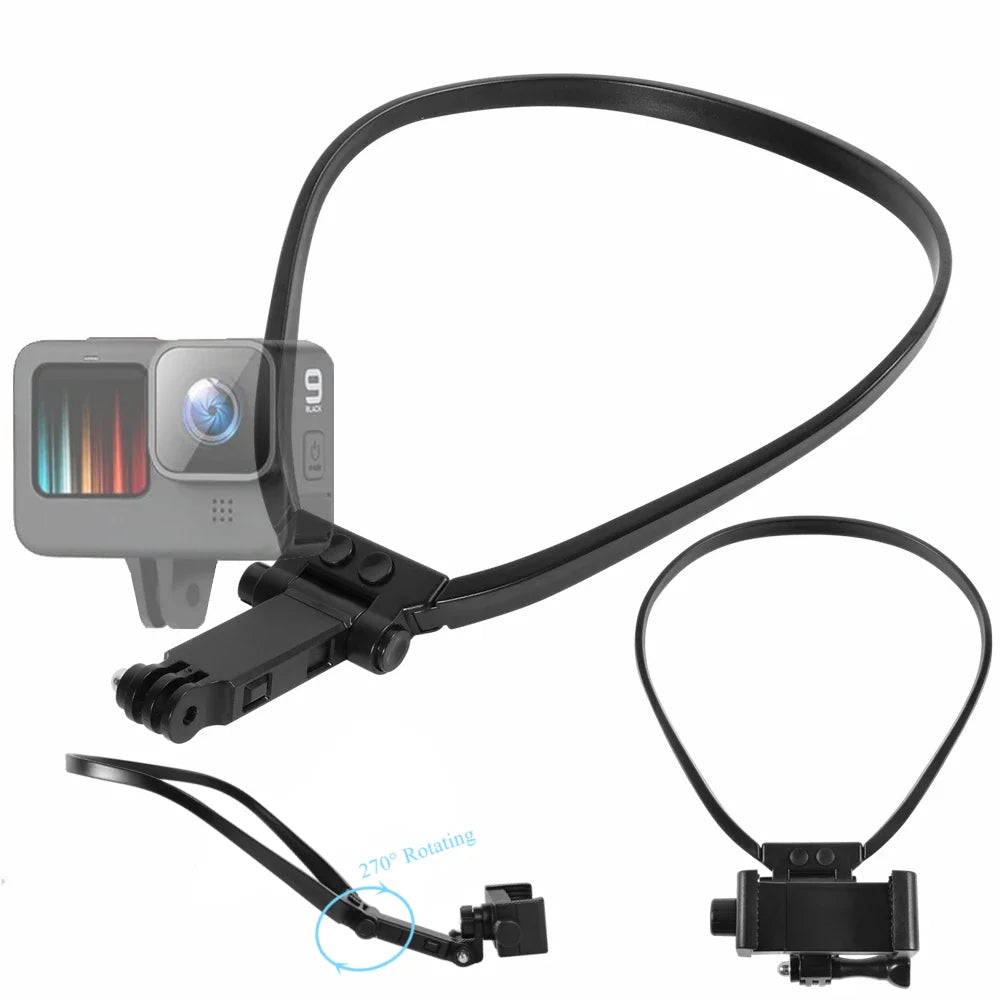 Neck Lanyard Strap Mount for GoPro, Insta360, DJI & Phones