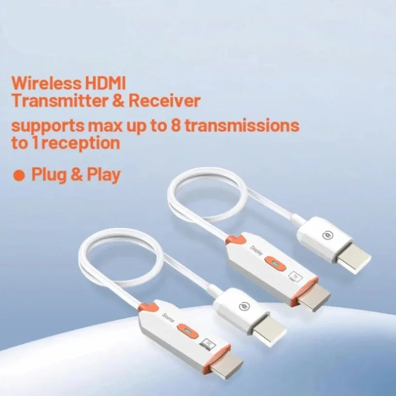 Wireless HDMI-Compatible Transmitter / Receiver 1080P 5.8GHz 98FT Wireless Display Adapter TX RX Full Set for Home Office Use Oasis Select