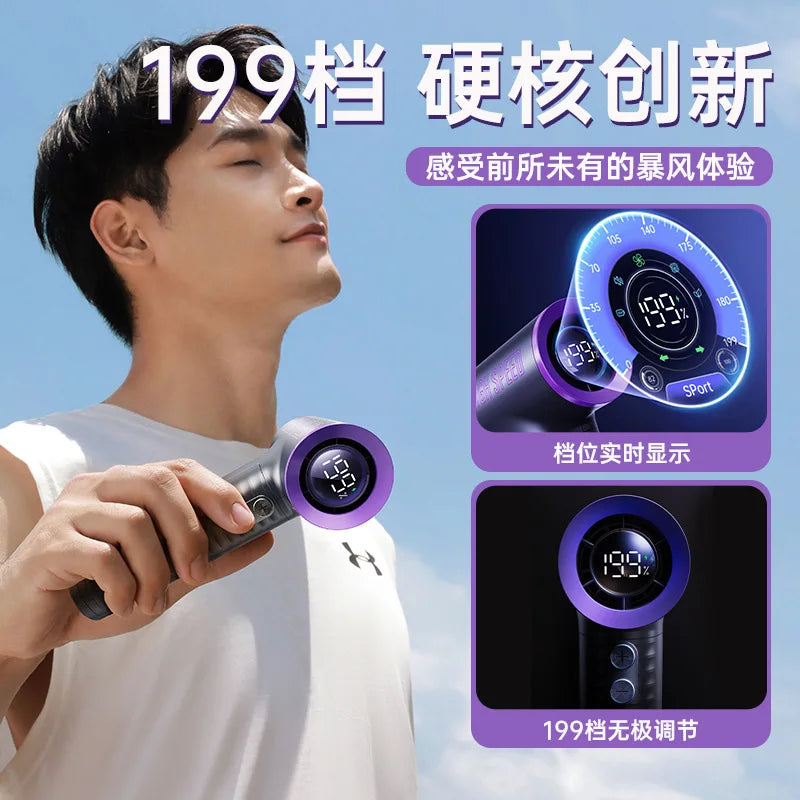 URGGU M72 8000mAh Portable Handheld Turbine Fan – High Speed