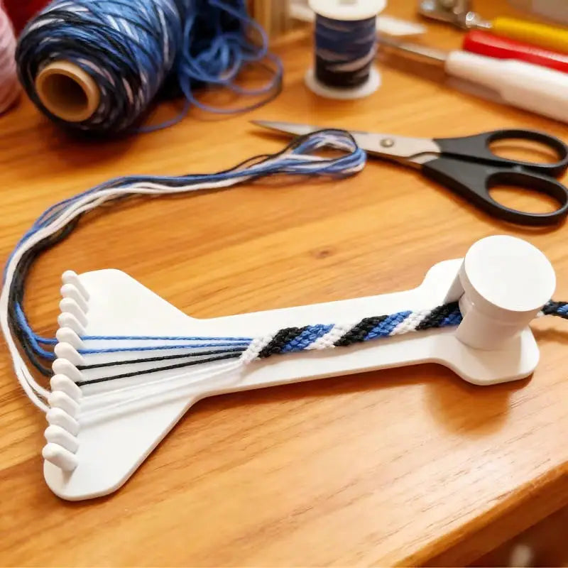 Practical 3D Printing DIY Rope Braiding Rack Mini Handmade Handcraft Weaving Tool Plastic Adjustable Weaving Toy Bracelet Making Oasis Select