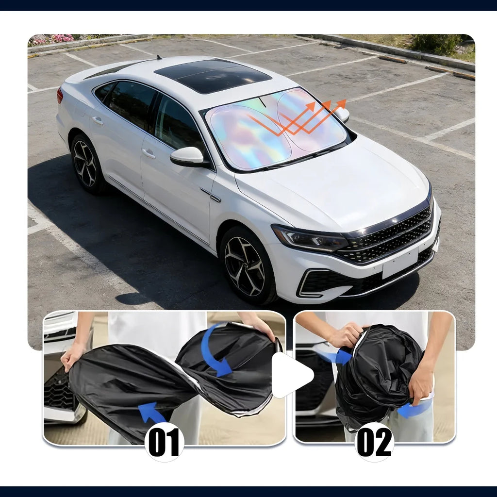 Foldable Car Windshield Sun Shade | UV Reflective Heat Block