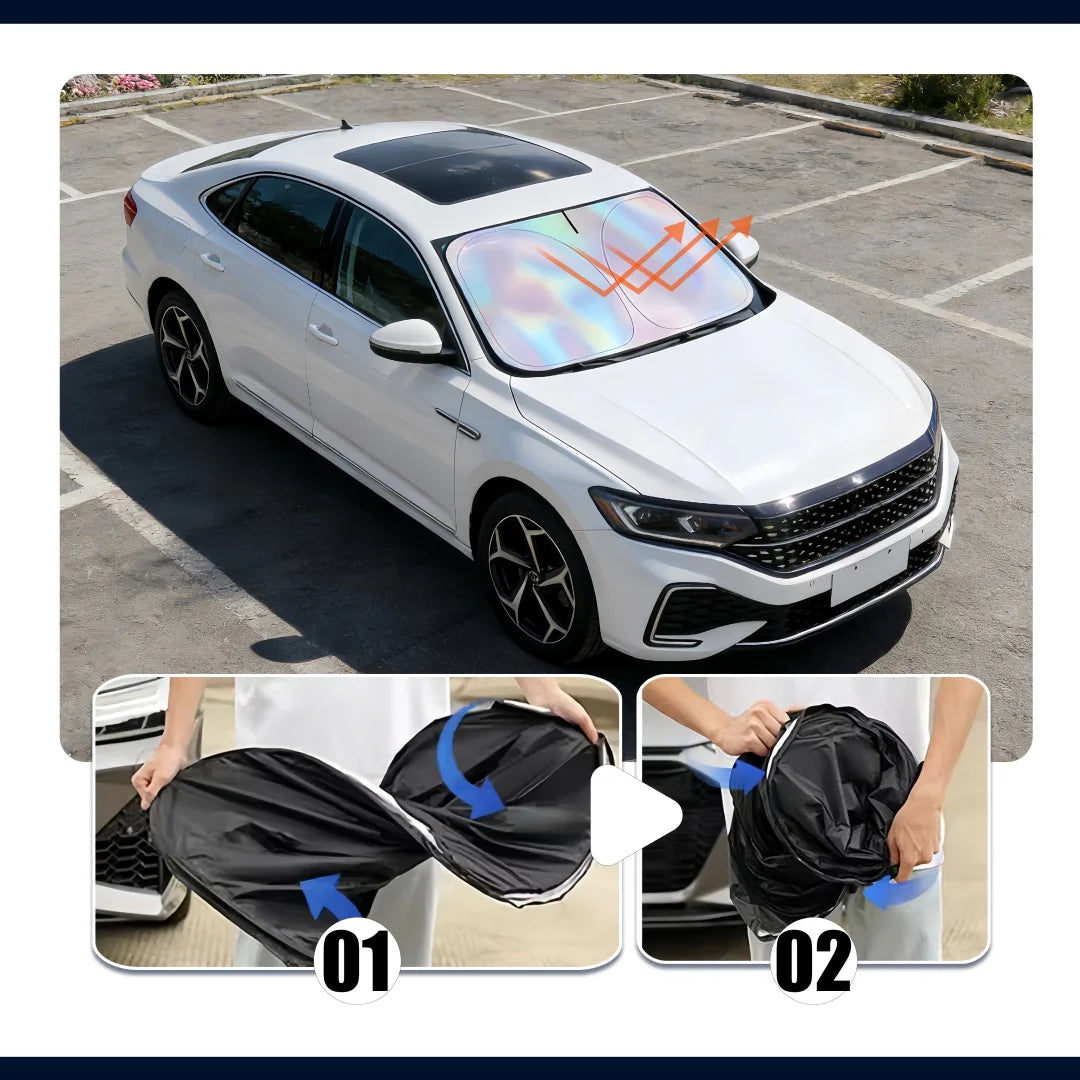 Foldable Car Windshield Sun Shade | UV Reflective Heat Block