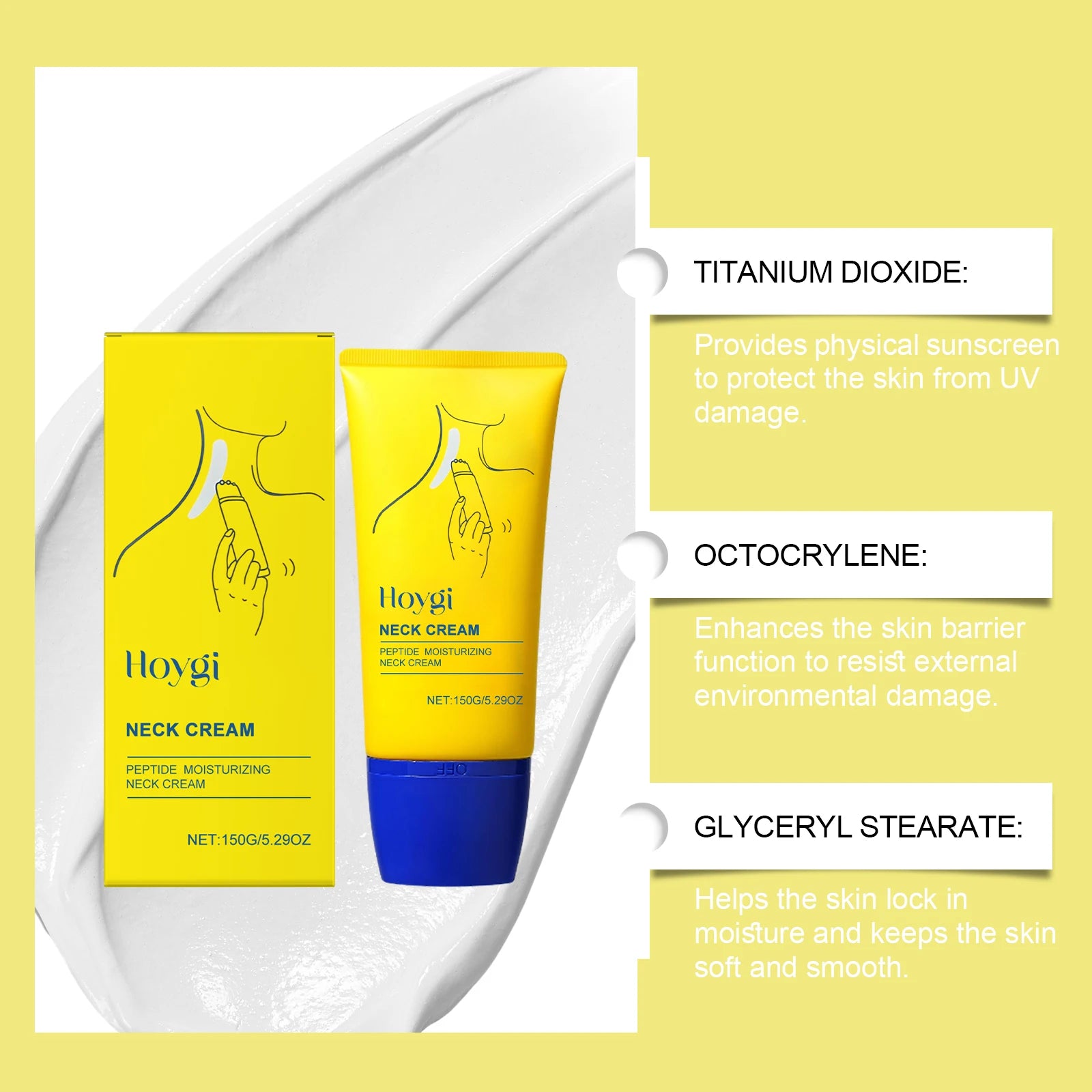 Hoygi Neck Firming Cream – Tighten, Lift & Fade Neck Lines 150g