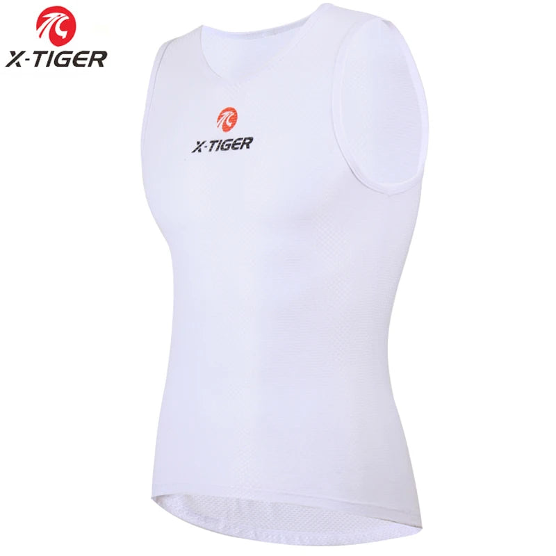X-TIGER Cycling Underwear Men's Sleeveless Cycling Vest Cool Mesh Stretch Road Cycling Jersey Oasis Select XM-WS-16302 XL