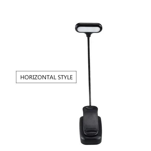 Mini Book Clip Light Battery Powered Book Light Eye Protection Reading Lamp Portable Small Desk Lamp for Bedroom Study Readers Oasis Select Horizontal Style 2 PCS